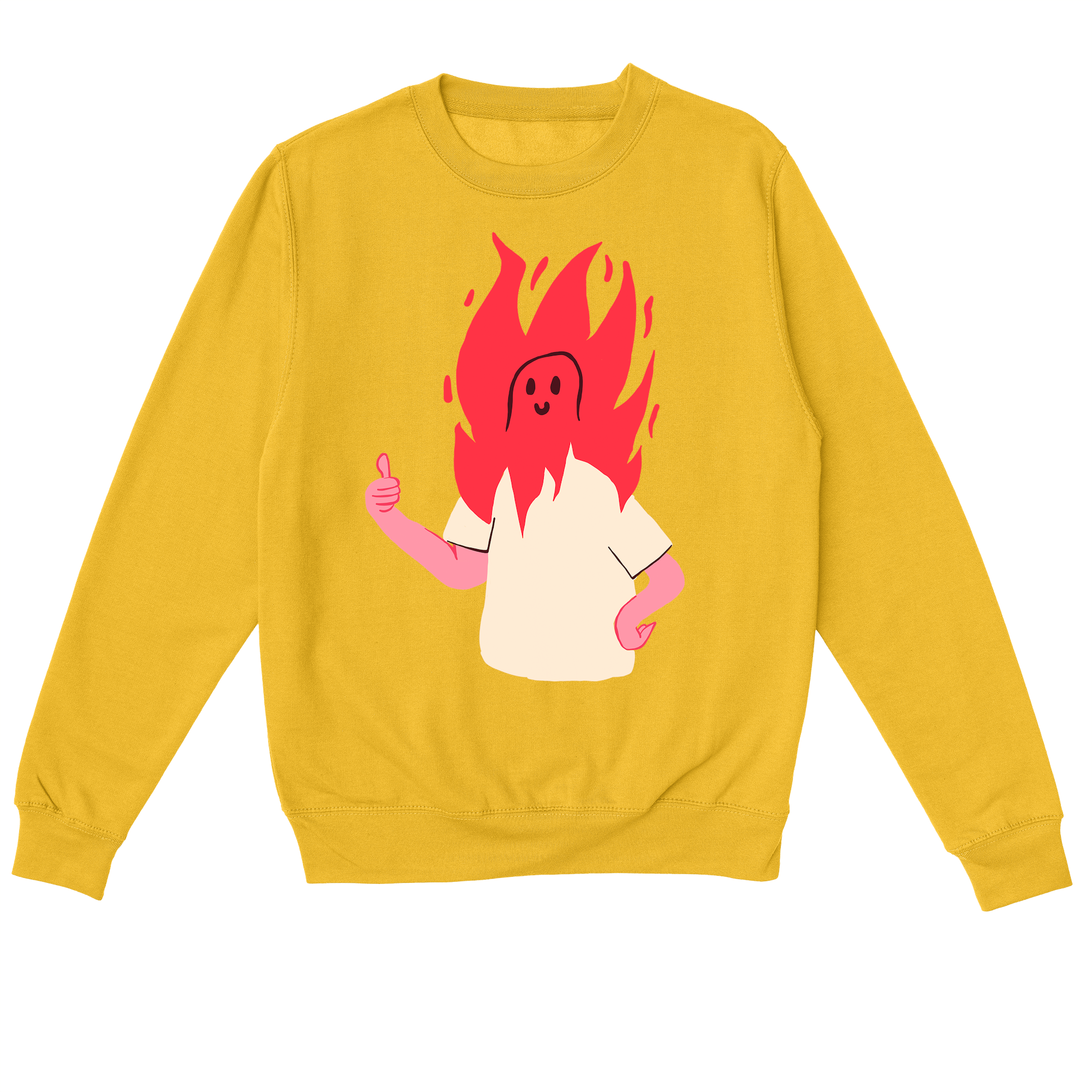 I'm Fine Sweatshirt in Gold