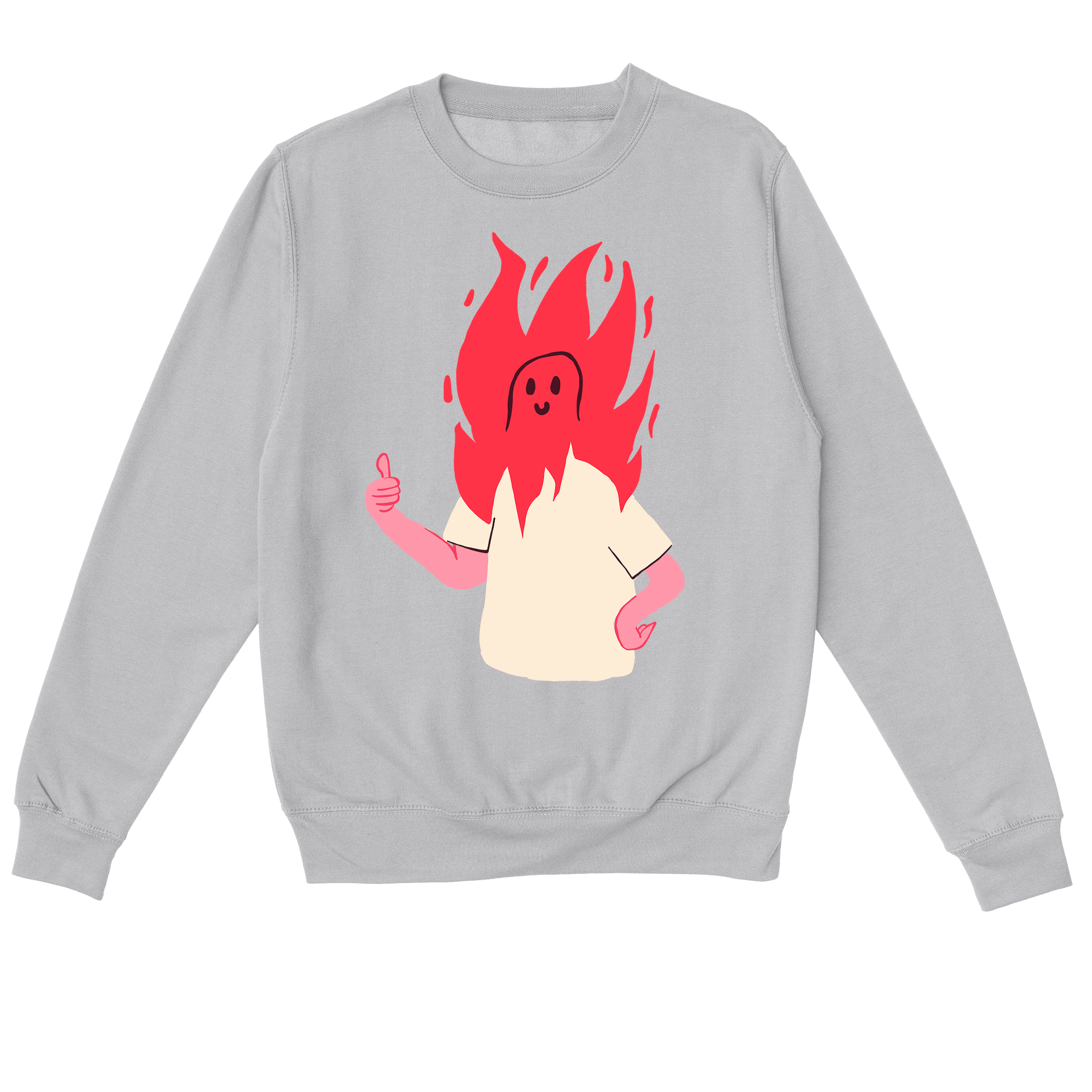 I'm Fine Sweatshirt in Heather Grey