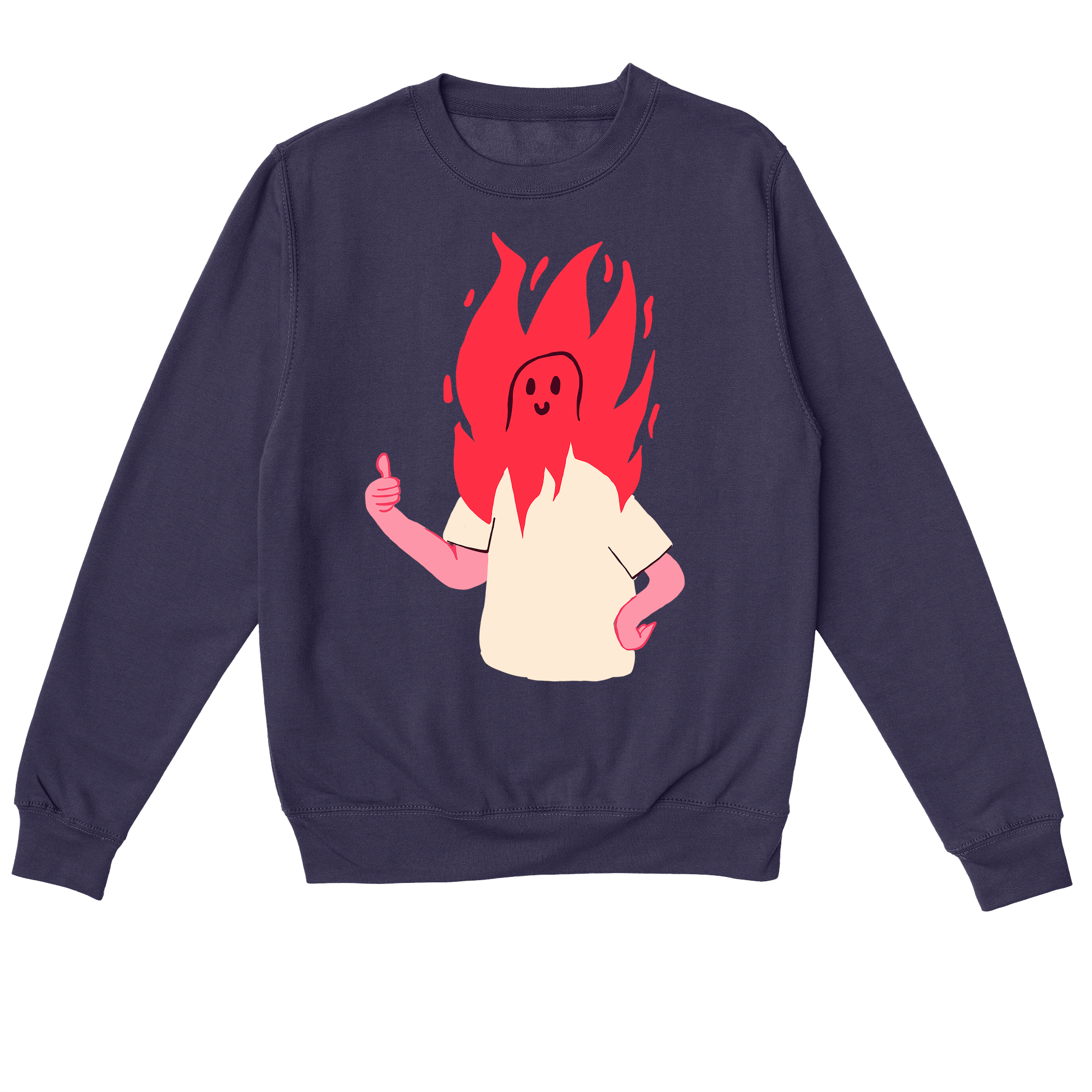 I'm Fine Sweatshirt in Oxford Navy