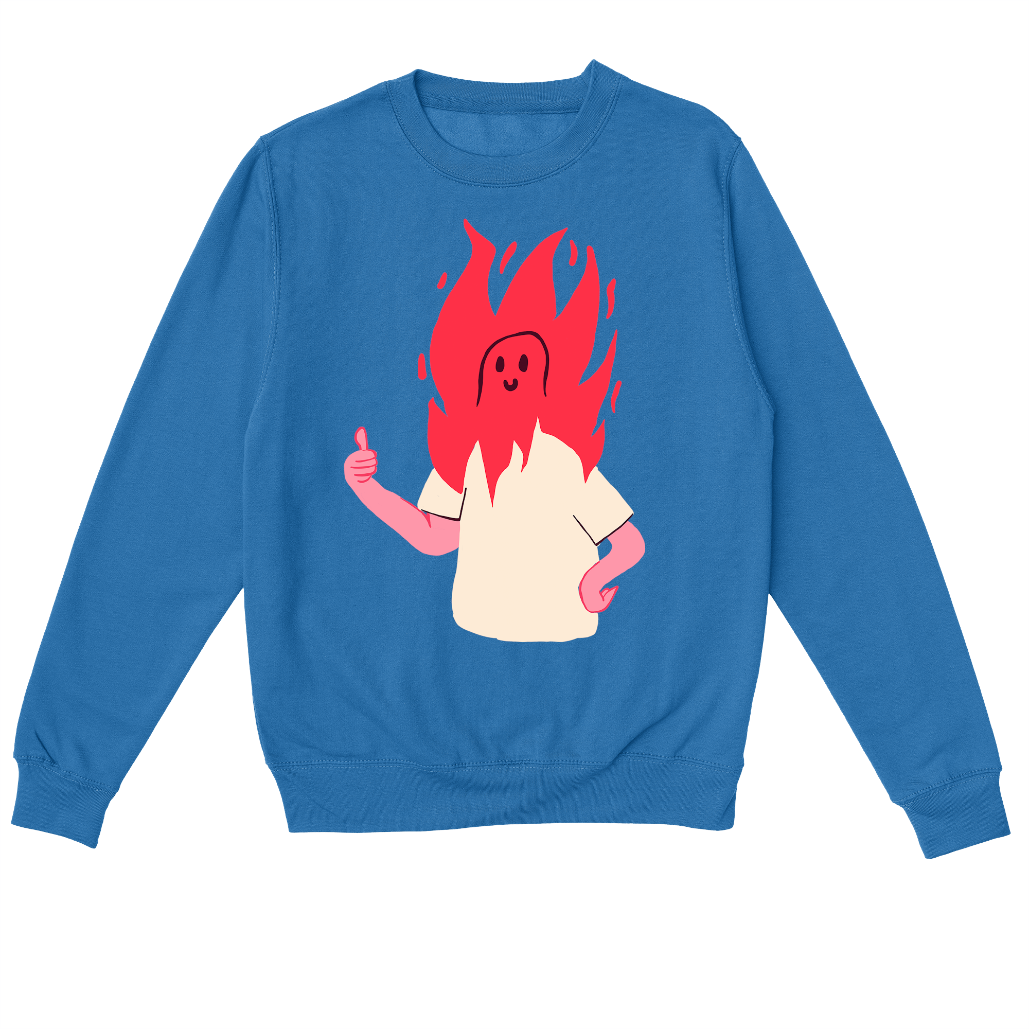 I'm Fine Sweatshirt in Royal Blue