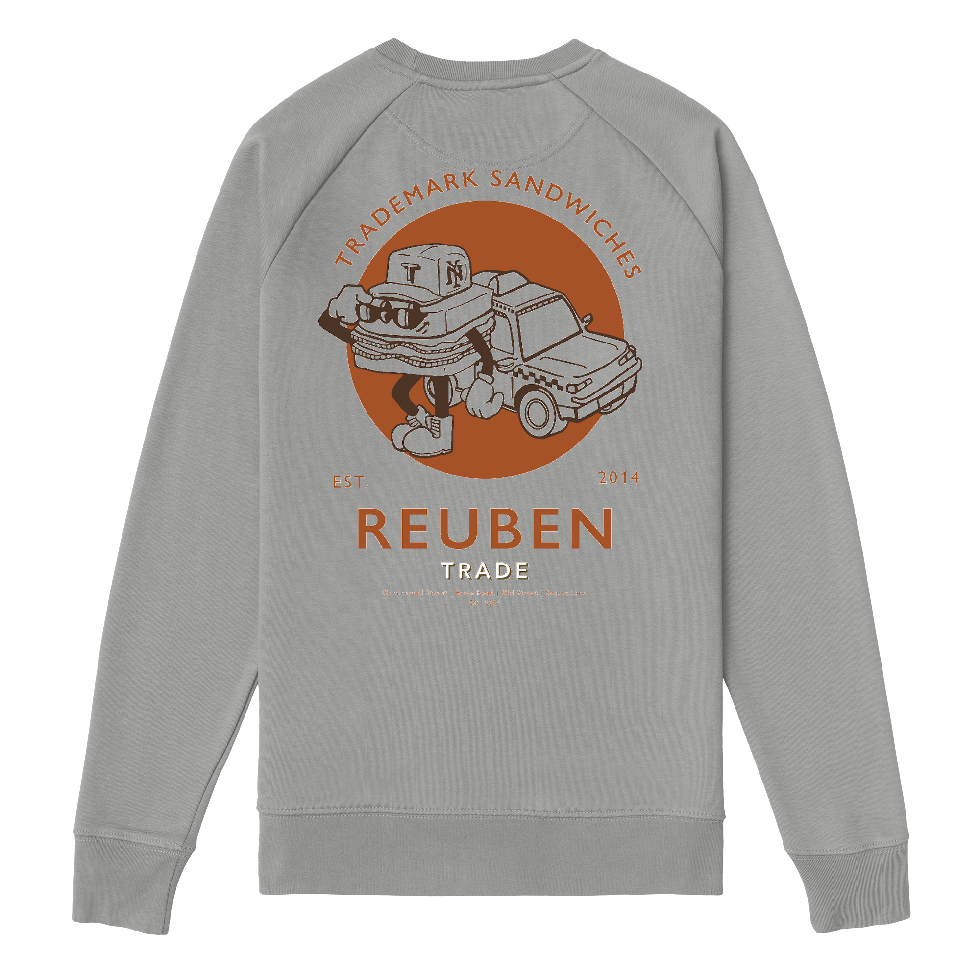 Trademark Sandwich Reuben Sweatshirt in Mid Heather Grey