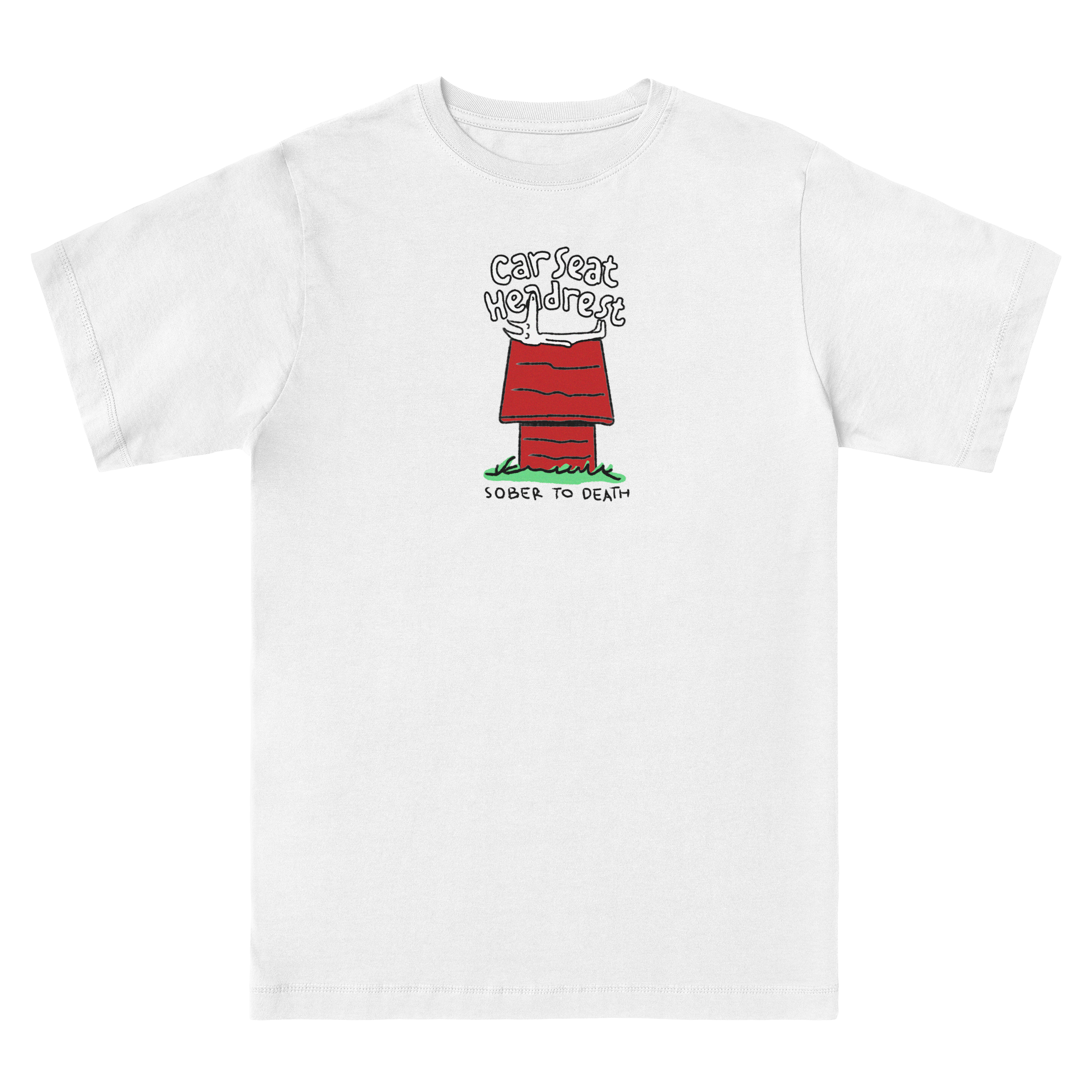 Car Seat Headrest - Sober To Death T-shirt in White - Large