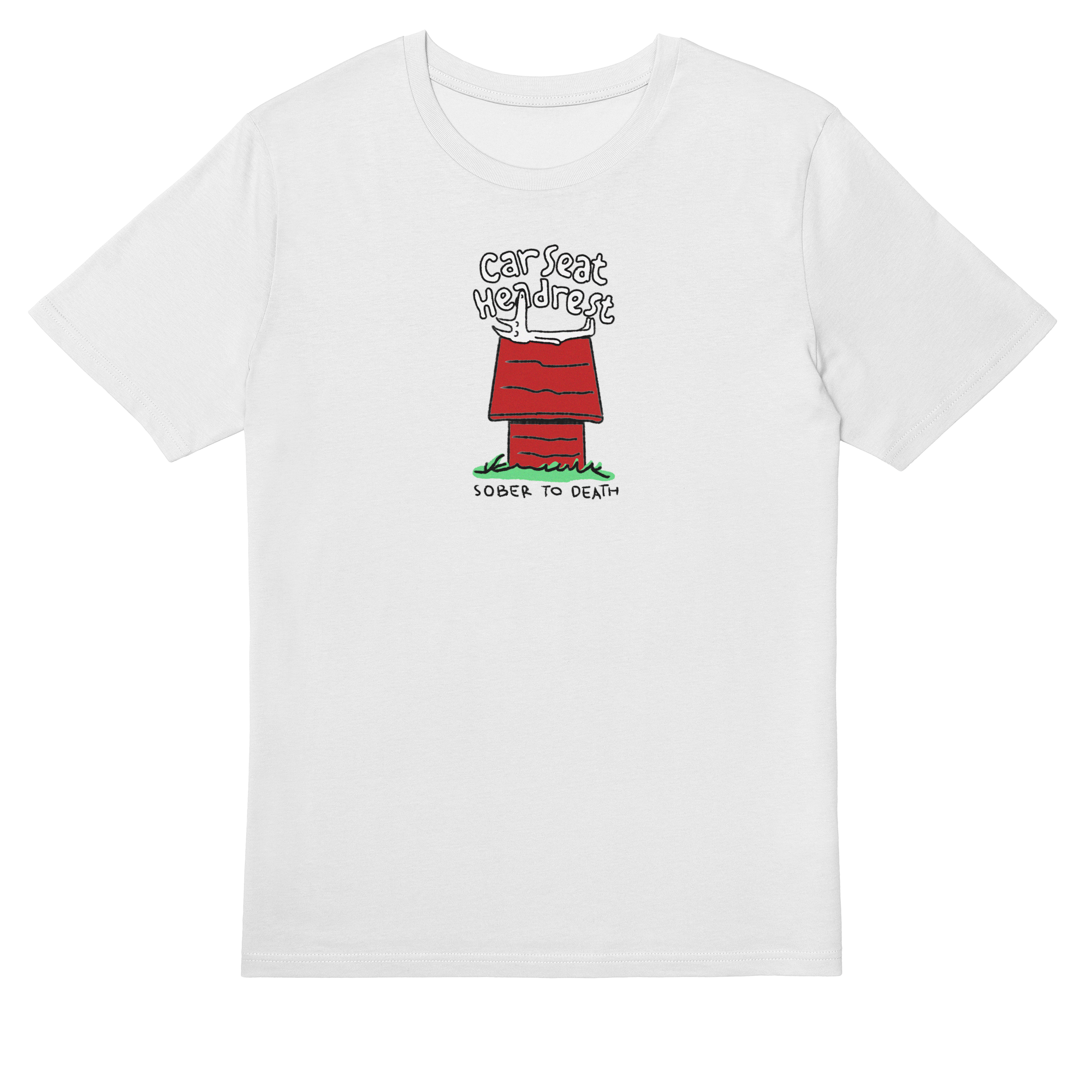 Car Seat Headrest - Sober To Death T-shirt in White - Large