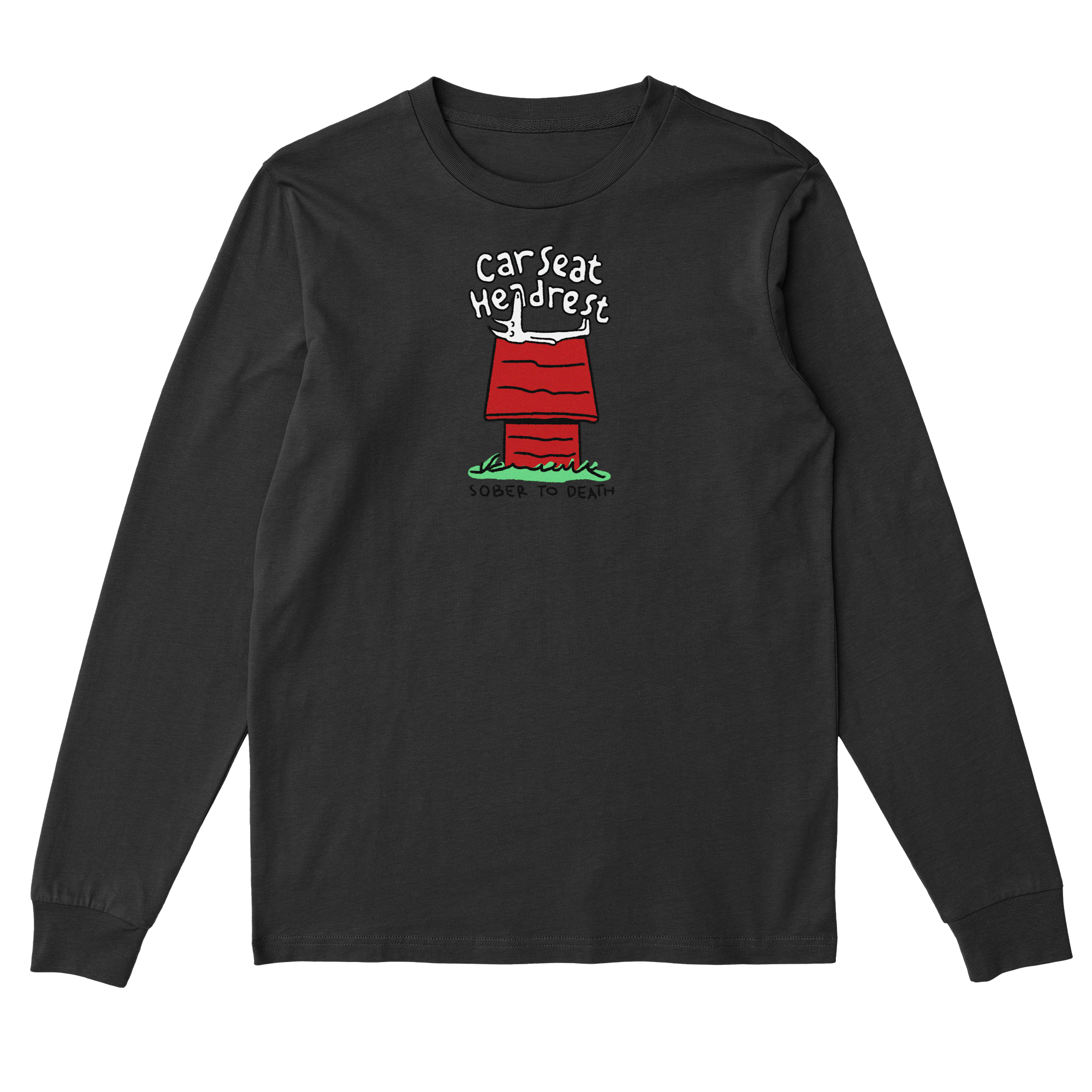 Car Seat Headrest - Sober To Death Long Sleeve in Black - Medium