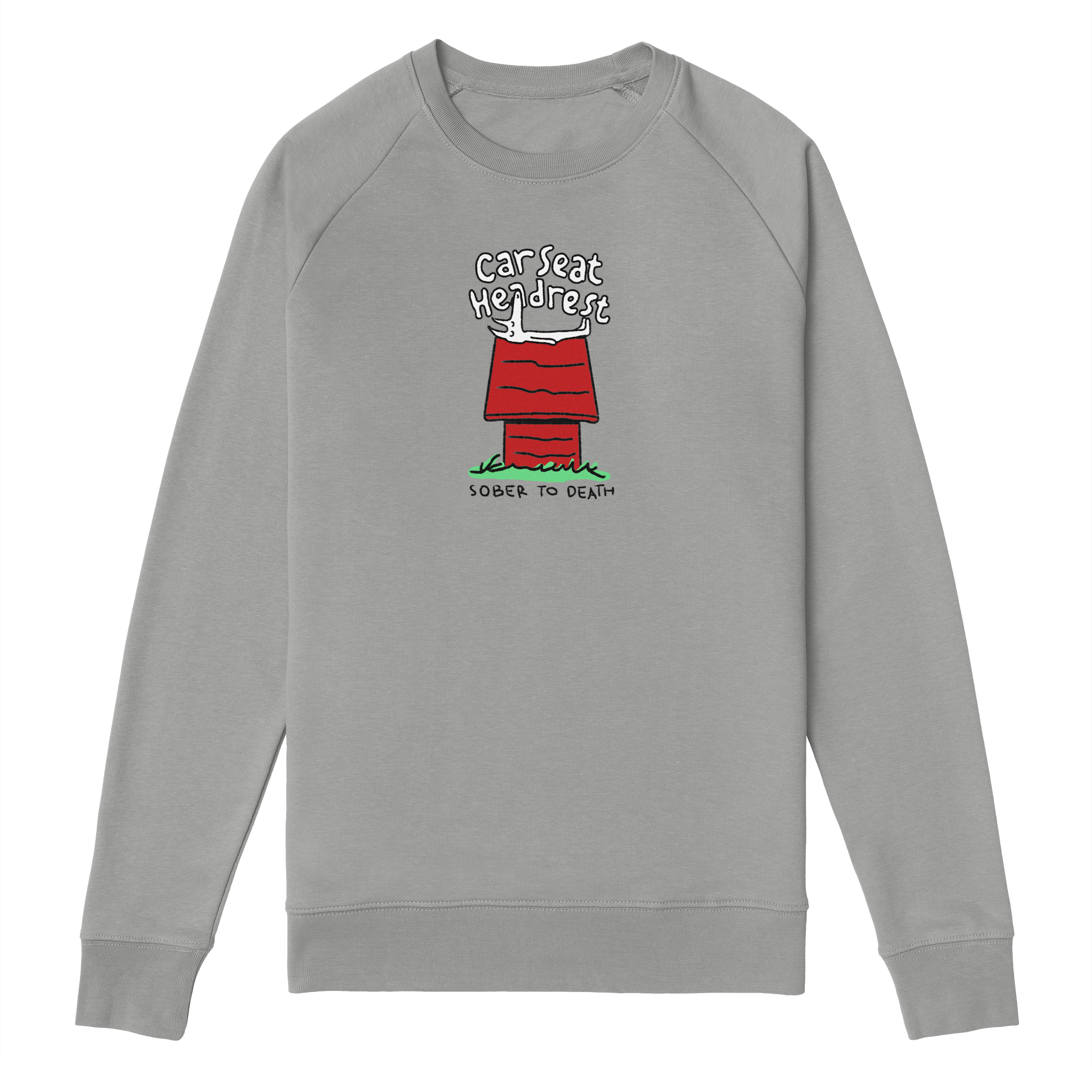 Car Seat Headrest - Sober To Death Sweatshirt in Mid Heather Grey - XL