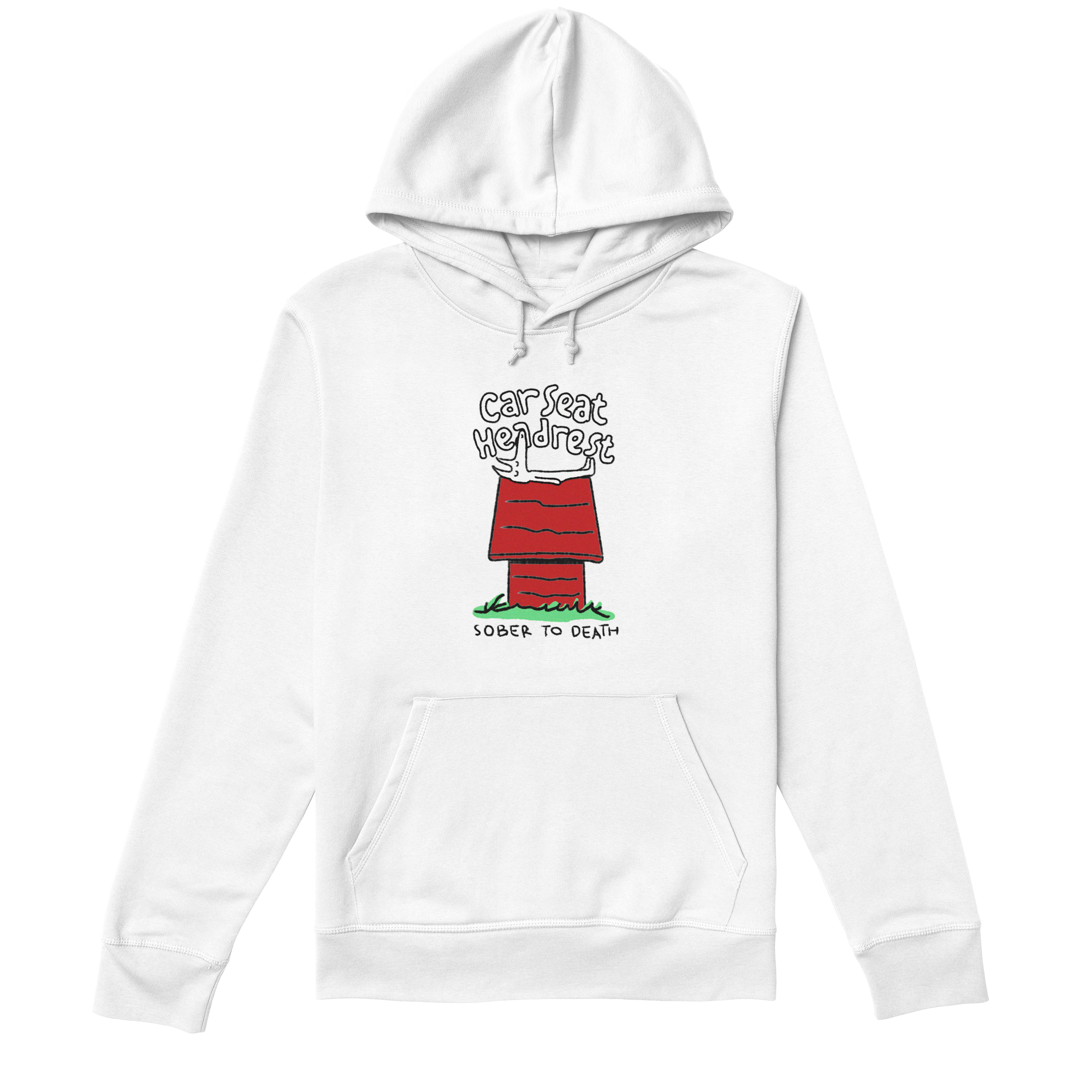 Car Seat Headrest - Sober To Death Hoody in White - Large