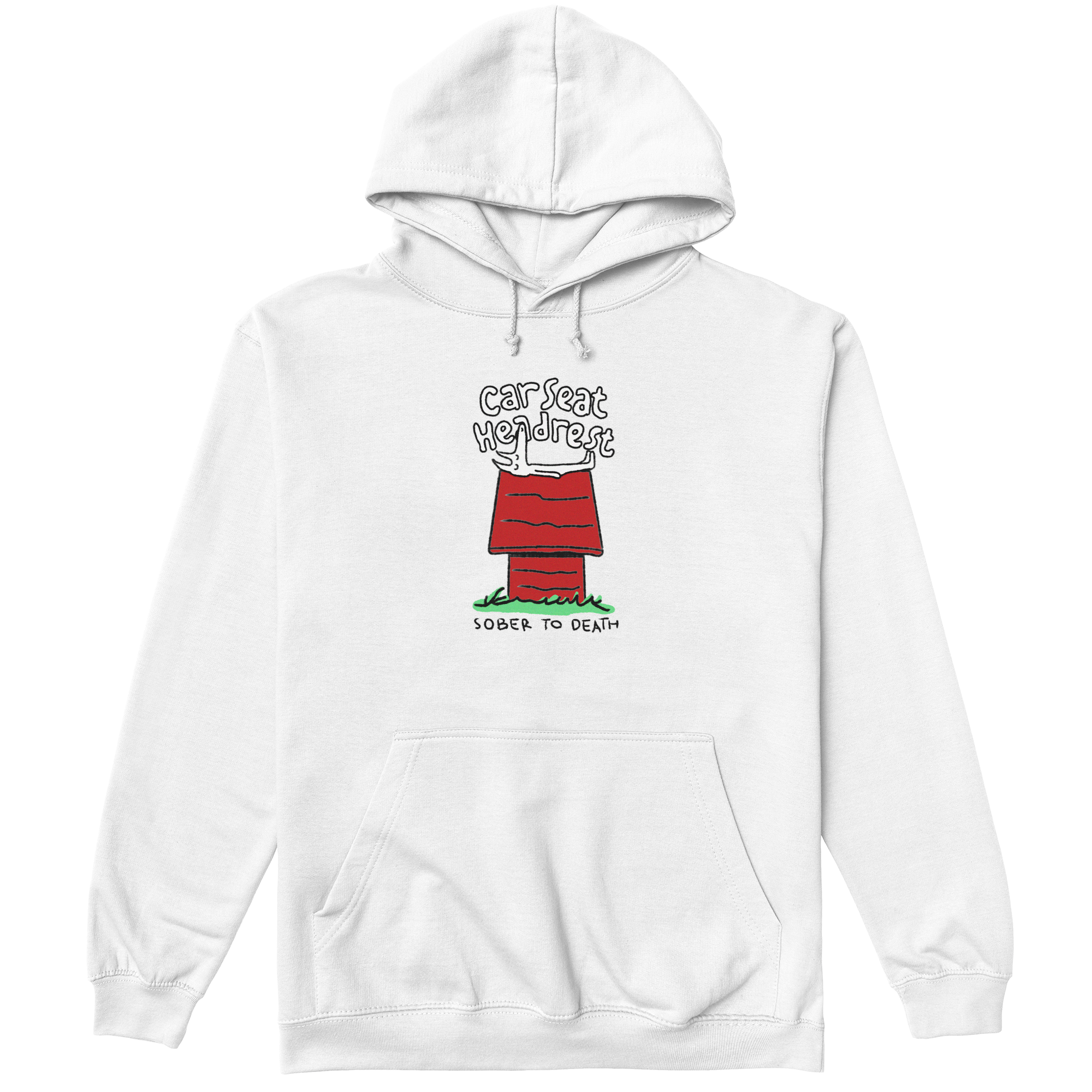 Car Seat Headrest - Sober To Death Hoody in White - Medium