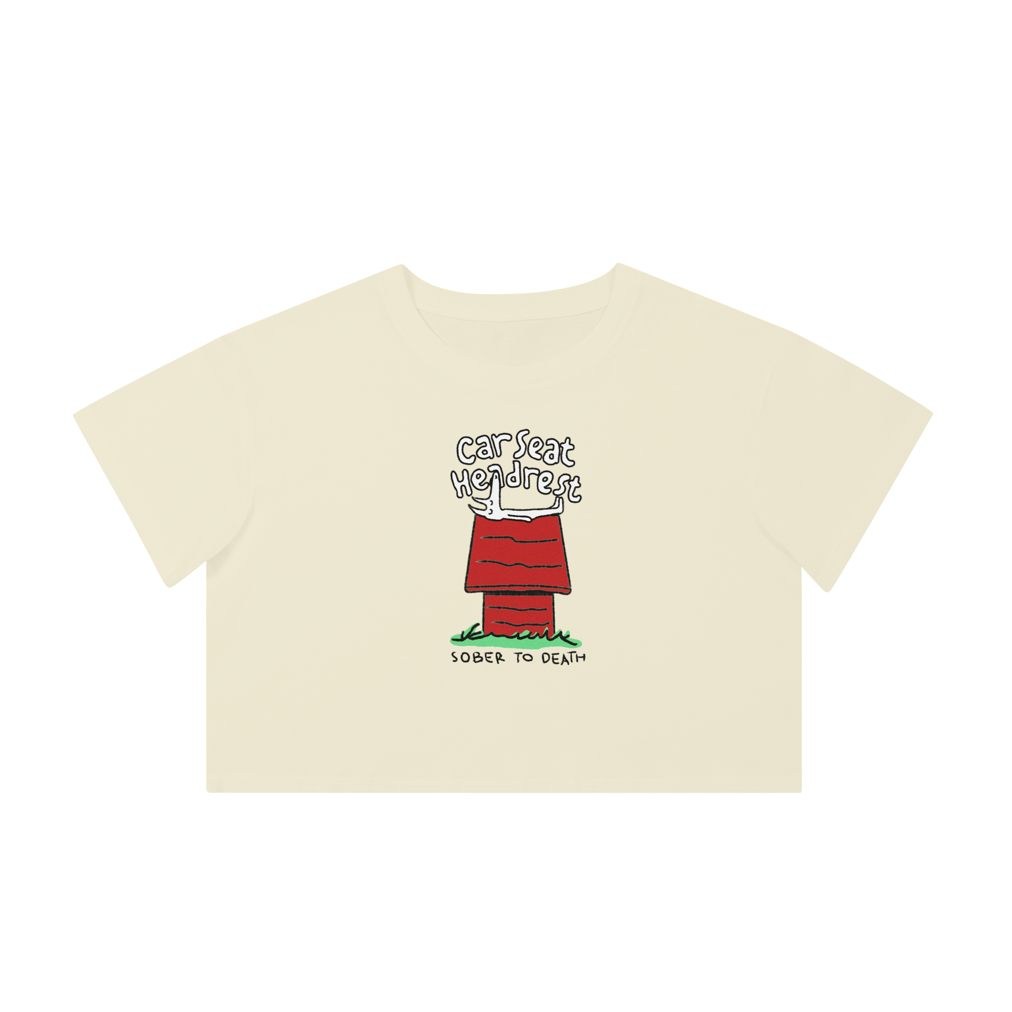 Car Seat Headrest - Sober To Death Crops & Vest in Natural - Extra Small