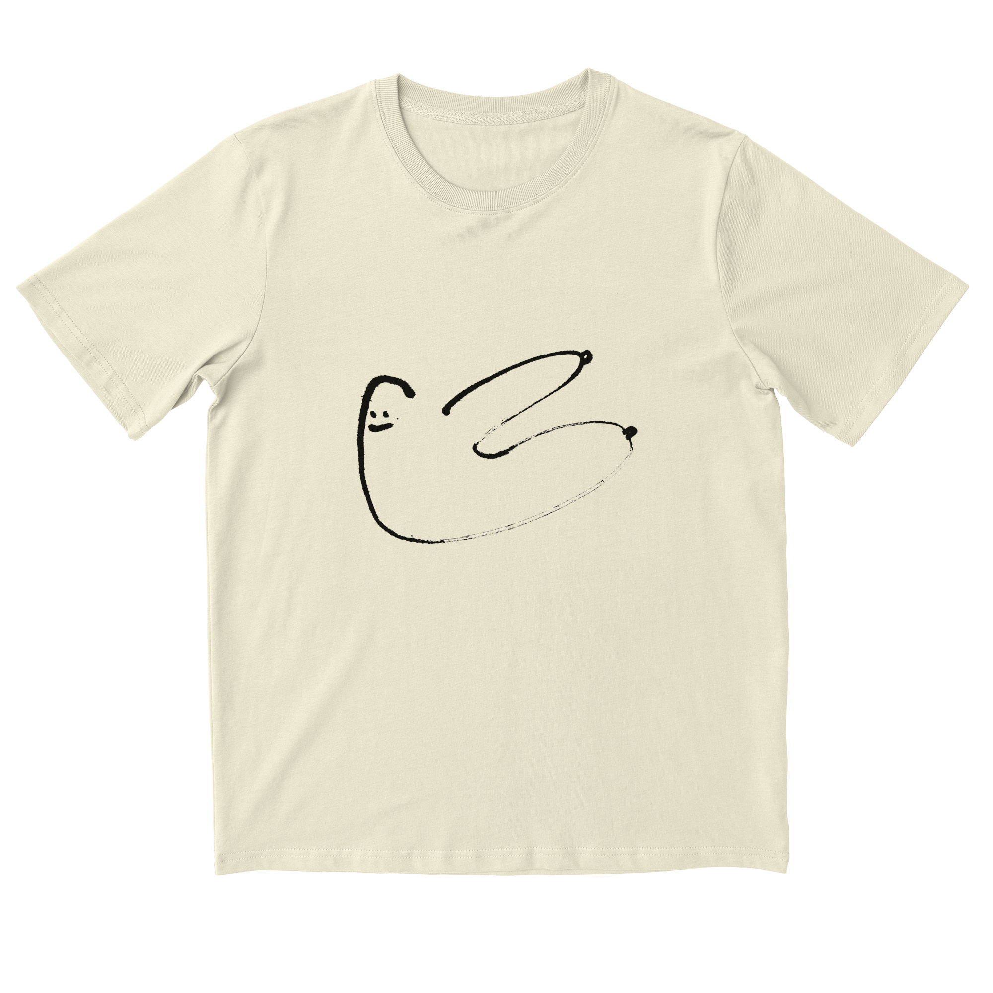 Flying Boobs T-shirt in Natural - XL