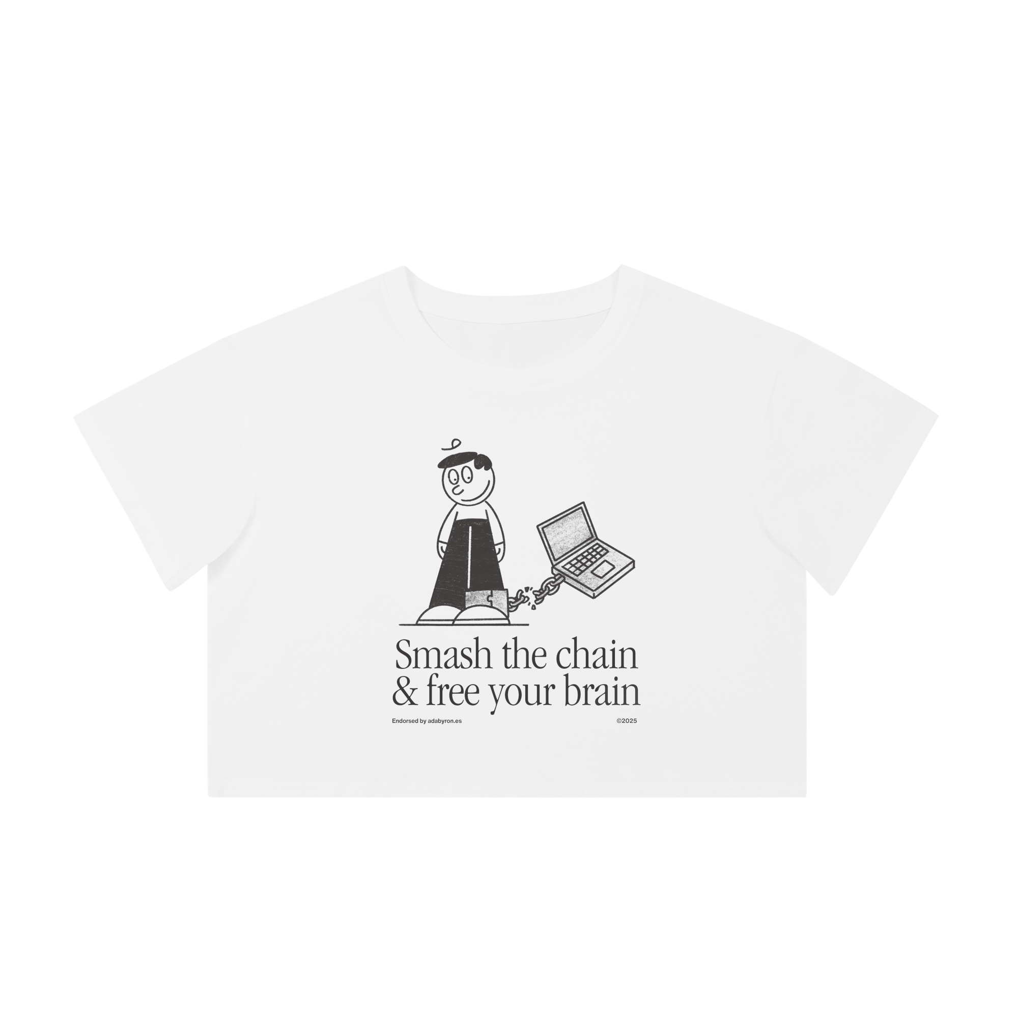 Smash The Chain Crops & Vest in White