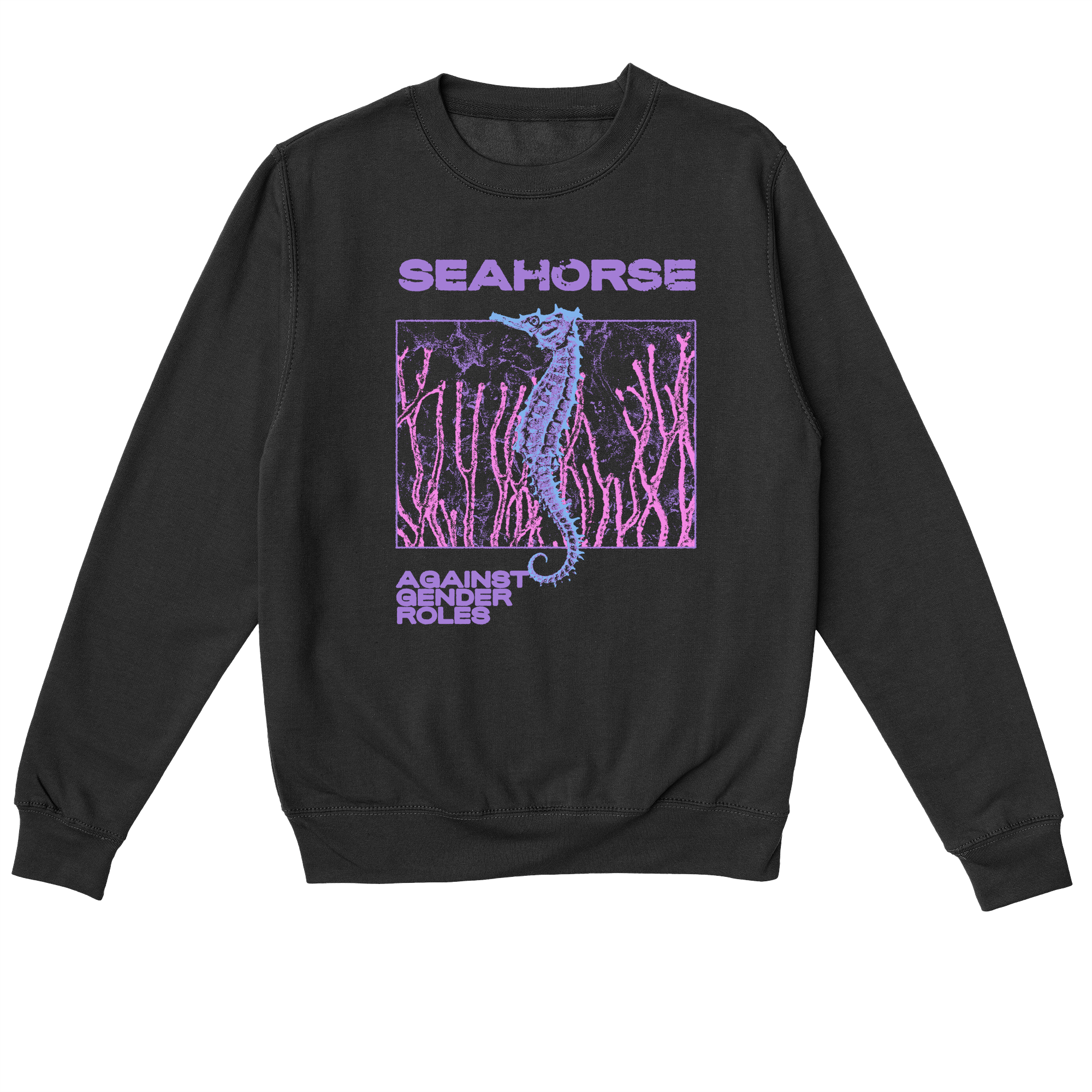 Seahorse Sweatshirt in Black - Extra Small